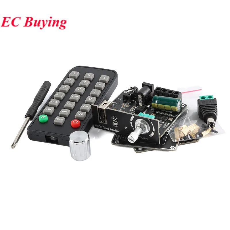 XY-Y50L Stereo BT Bluetooth-Compatible 5.1 AUX USB Audio Digital Power Amplifier Board Module 50W+50W Infrared Remote Control