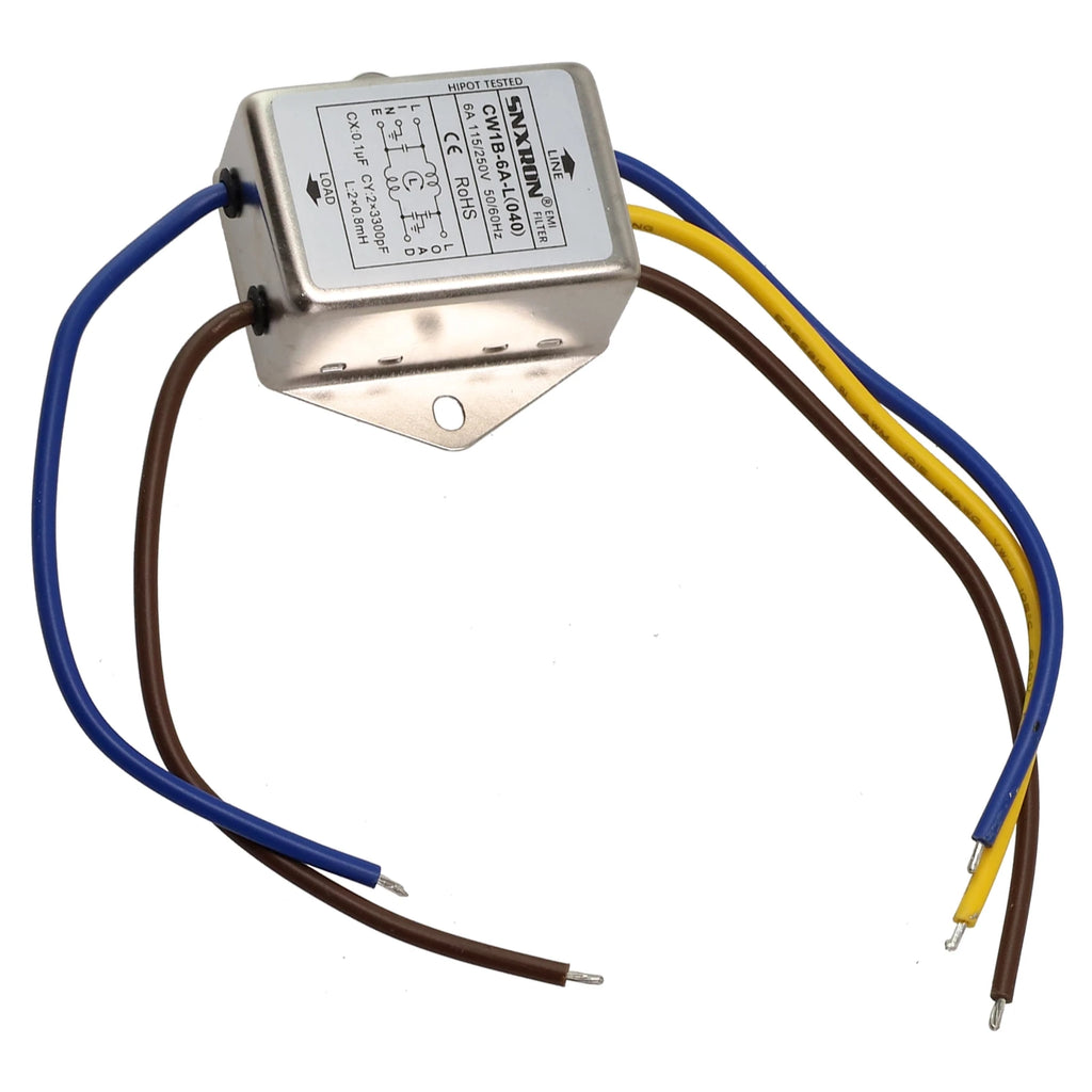 Power Filter Line Audio Purifier CW1BL AC 250V AntiInterference Designed for Electrical and Household Equipment Rated 3A 6A 10A