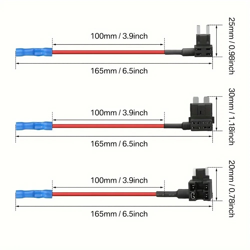 Add A Circuit Standard/Mini/Micro Blade Fuse Boxes Holder Piggy Back Fuses Tap