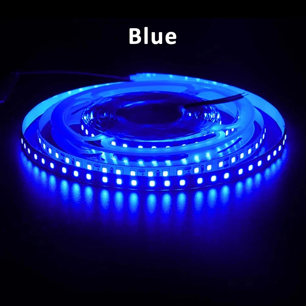 12V 2835 LED Strip Light 120LEDs/M Red Green Blue Yellow Warm WhiteTape Ribbon High Brightness 8mm Lamp For Room Decor Lighting