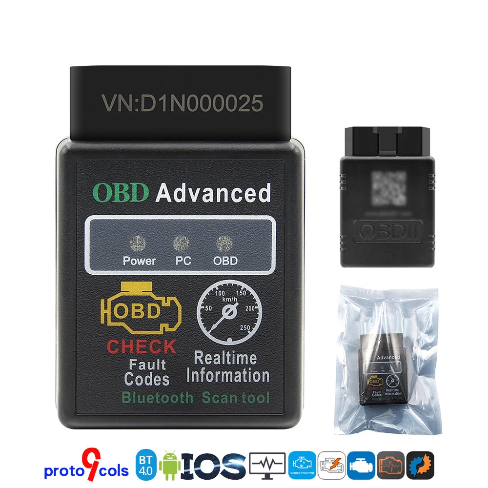 ELM327 Bluetooth 4.0 Car OBD2 Scanner ELM 327 BT For Android & IOS & Windows 9 Protocol OBD Code Reader OBDⅡ Car Diagnostic Tool