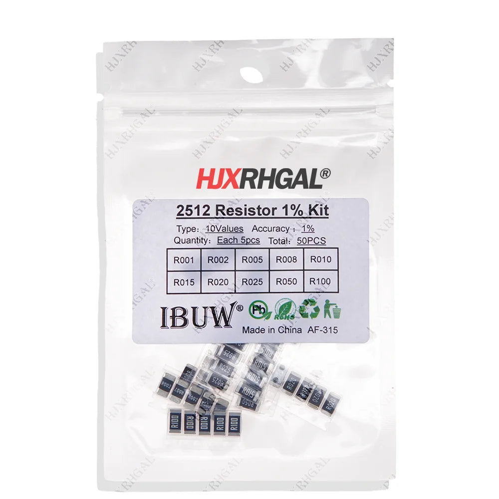 10/20/33/60/80 Values SMD Resistor Kit Assorted Kit 10ohm-1M ohm 5% 1%  Sample Kit 0402 0805 0603 1206 2512 1210