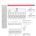 10PCS 1X40Pin 2.54mm Single Row Male Header Connector PCB Pin Strip Breakable Pin Header for Arduino Yellow Red White Black 2.54
