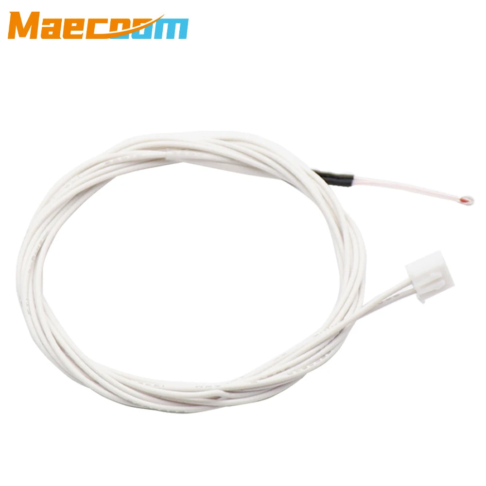 3D Printer Parts Thermistor NTC Temperature Sensor 3950 1% Line100&150cm 100K with XH2.54 Dupont Terminal 2P Connector Terminal