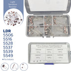 60PCS/kit LDR Photo Light Sensitive Resistor Photoelectric Photoresistor 5528 GL5528 5537 5506 5516 5539 5549 For Arduino