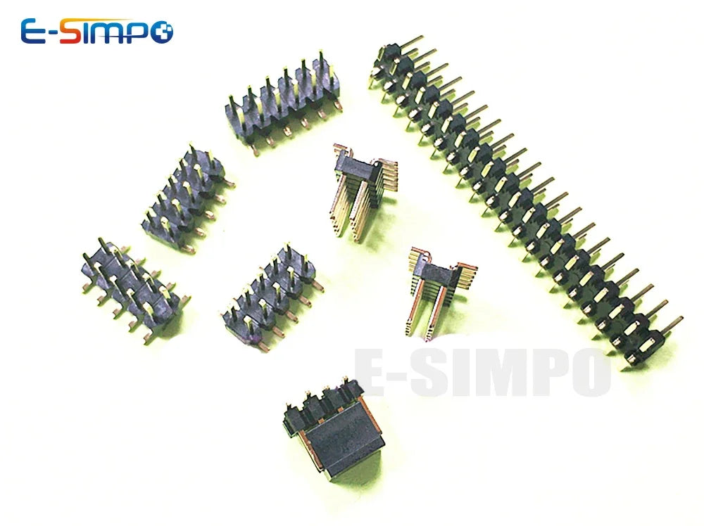 10pcs 2.0mm 1X40P 2X40P 90D RA Right Angle SMD SMT Gold Breakable PCB Board Spacer Single Dual Row Male Pin Header Connector