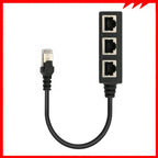 3 In 1 RJ45 Splitter LAN Ethernet Network RJ45 Connector Extender Adapter Cable for Networking Extension 1 Male To 2/3 Female
