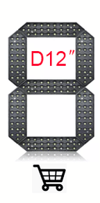 4pcs/lot 10 inch Small Size 7 Segment LED Display For Price/Time/Temperature/Score Sign Outdoor Waterproof Digital module