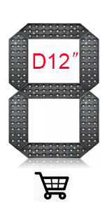 4pcs/lot 10 inch Small Size 7 Segment LED Display For Price/Time/Temperature/Score Sign Outdoor Waterproof Digital module