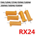 AEAK RX24 5W 10W 25W RX24 50W RX24 100W Aluminum Power Metal Shell Case Wirewound Resistor RX24-5W RX24-10W RX24-25W RX24-50W