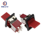 SPDT DPDT Reset Latching Toggle Switch RLS-102 5A 125V 3A 250 AC Mini 3 6PIN ON-ON ON-OFF-ON Rocker Switch Lights Motors