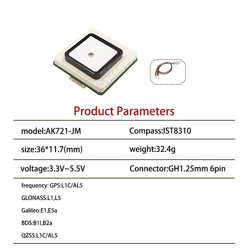 High Precision L1+L5 Dual Frequency GNSS Receiver Centimeter Level Positioning RTK Measurement UAV/Agricultural Navigation