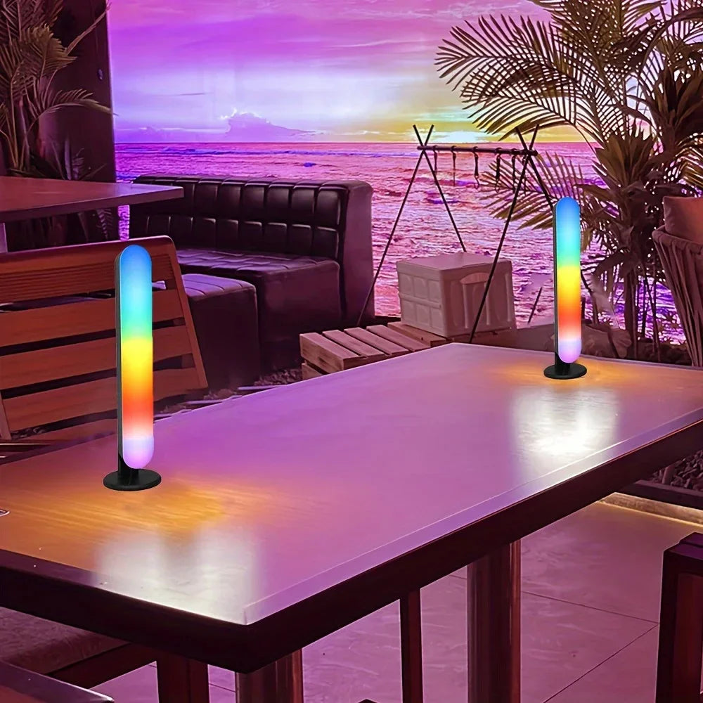 2pcs RGB Led Light Bar Music Rhythm Lights for  Gaming Room Tv and Party Decoration Sync with Music Rgb Desk Lamp
