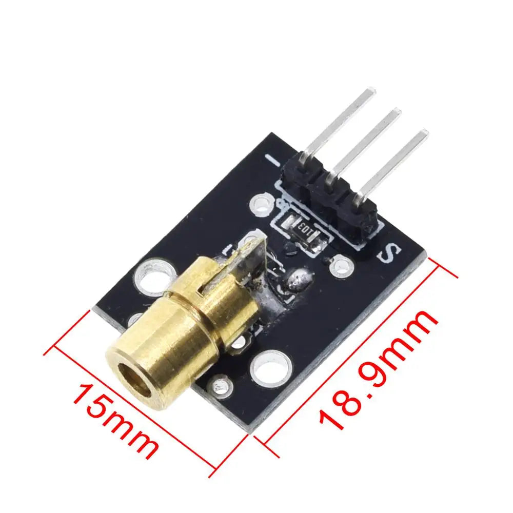 GREATZT Smart Electronics New KY-008 3pin 650nm Red Laser Transmitter Dot Diode Copper Head Module for Arduino AVR PIC DIY