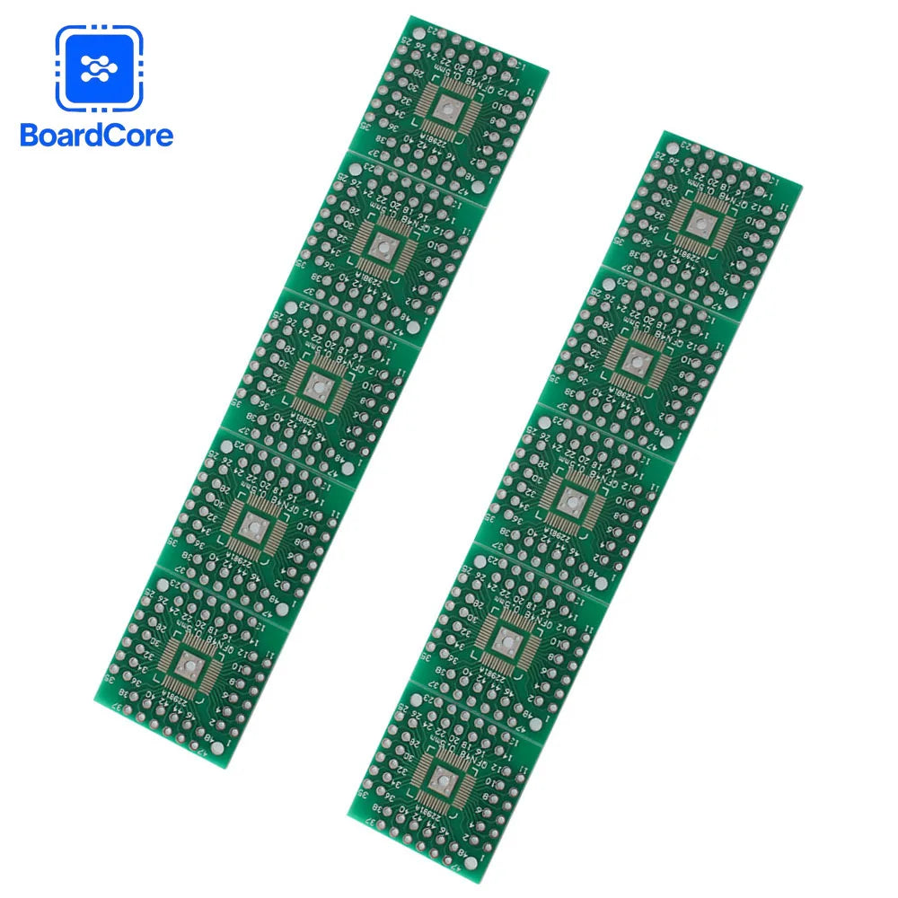 10PCS HTQFP QFN48 PCB Board To DIP48 QFN44 0.5mm Pitch QFP48 QFP44 PQFP LQFP Adapter Board SMT To DIP Adapter Converter Plate