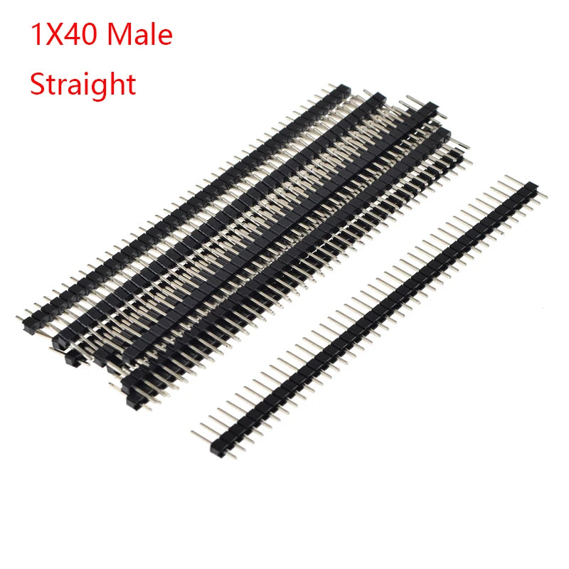 5/10Pcs 2.54mm 40 Pin 1x40 2X40 Single/Double Row Male Female 2.54 Pin Header PCB JST Connector Strip Right angle For Arduino