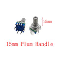5Pcs/lot 20 Position 360 Degree Rotary Encoder EC11 Push Button 5 Pin Handle Long 15/20MM With A Built In Push Button Switch