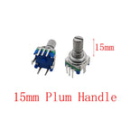 5Pcs/lot 20 Position 360 Degree Rotary Encoder EC11 Push Button 5 Pin Handle Long 15/20MM With A Built In Push Button Switch