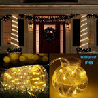 1pack Solar Rope Lights Solar LED Light Path Outdoor Garden Solar String Lights Waterproof Outdoor Lighting Strips 8 Light Modes