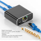 RJ45 Splitter 1 to 2 Ethernet Adapter Internet Network Cable Extender RJ45 Gigabit Connector Coupler for PC TV Box Router Cat6