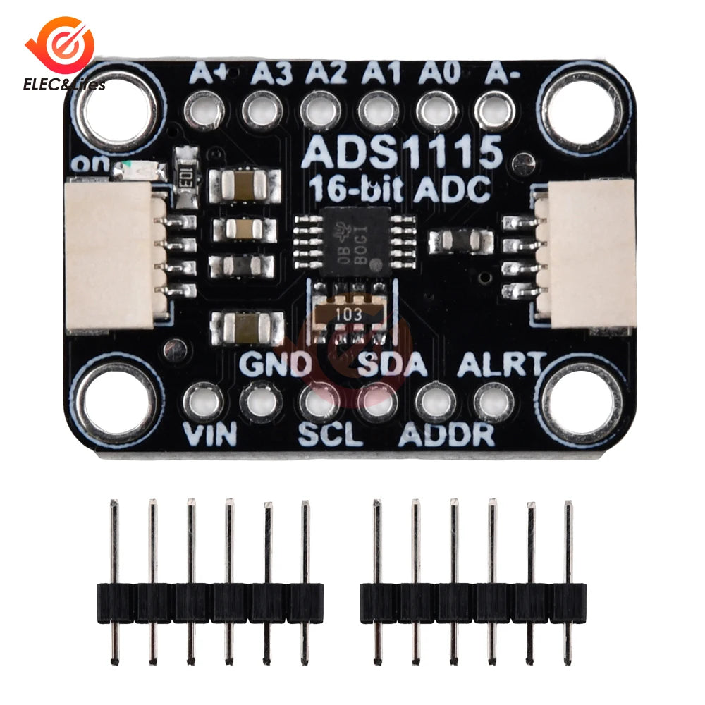 ADS1115 16 Bit I2C Module Precision ADC 4 Channel Development Board Pro Gain Amplifier 2.0V to 5.5V for Arduino Raspberry Pie