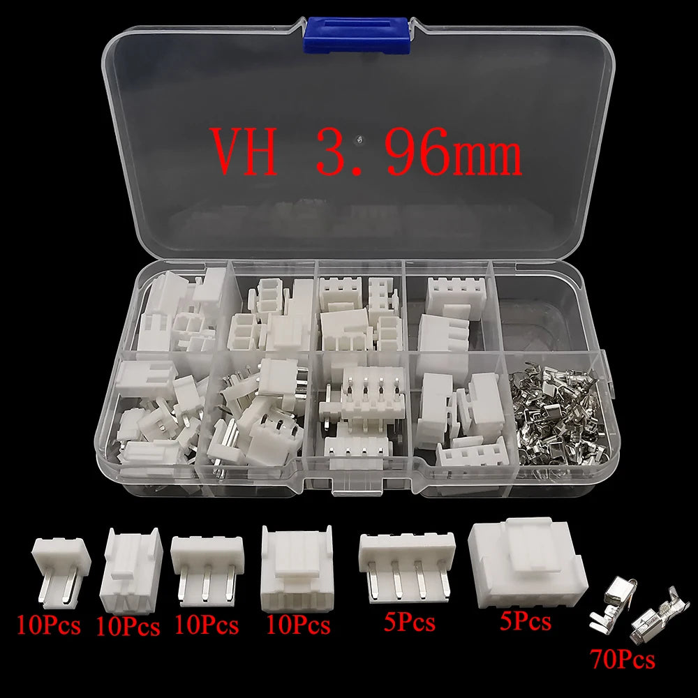 JST 1.25/PH2.0/XH2.54/SM2.54/JST SYP 2P/VH3.96 Male Plug + Female Socket Plastic Housing Terminal Pin Header Wire Connector