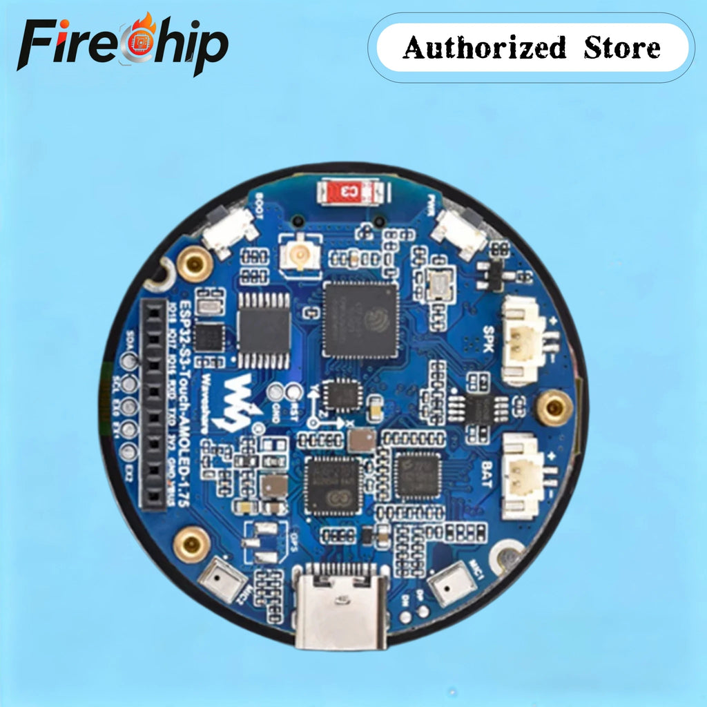 Waveshare 1.75inch AMOLED Round Touch Display ESP32 S3 Development Board 32 Bit LX7 Dual Core Processor ESP32 with Display