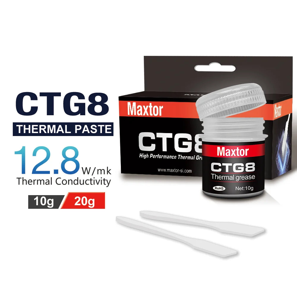 12.8W/mk Maxtor CTG8 AMD Intel Processor CPU GPU Cooler Cooling Fan Thermal Grease Thermal Paste Cpu Heatsink Plaster