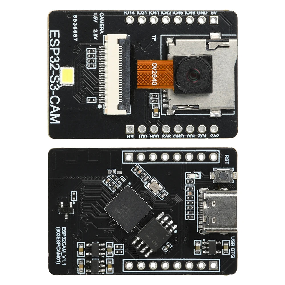 ESP32 S3 CAM WiFi BT Development Board With Visual Recognition Module Paired With OV2640 Camera Type C