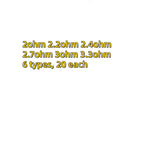 100PCS 1/4W Car Airbag SRS Repair Replacement Resistor 2ohm 2.2ohm 2.4ohm 2.7ohm 3ohm 3.3ohm