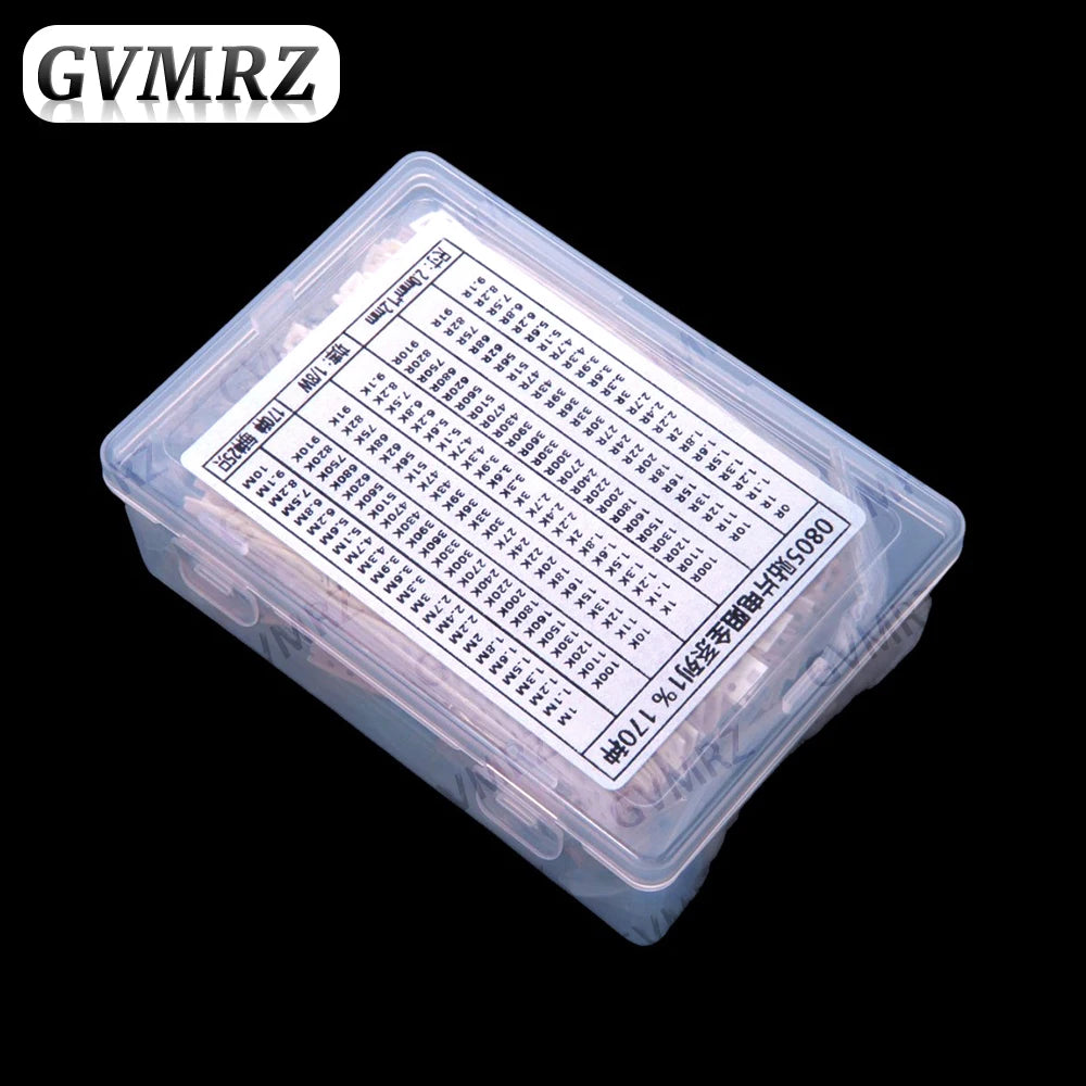 170/146/60Values 1K-5K 0603 0805 0402 1206 SMD resistor sop 1% Each 50PCS Each 25PCS 1k 2k 3k 4k 5k