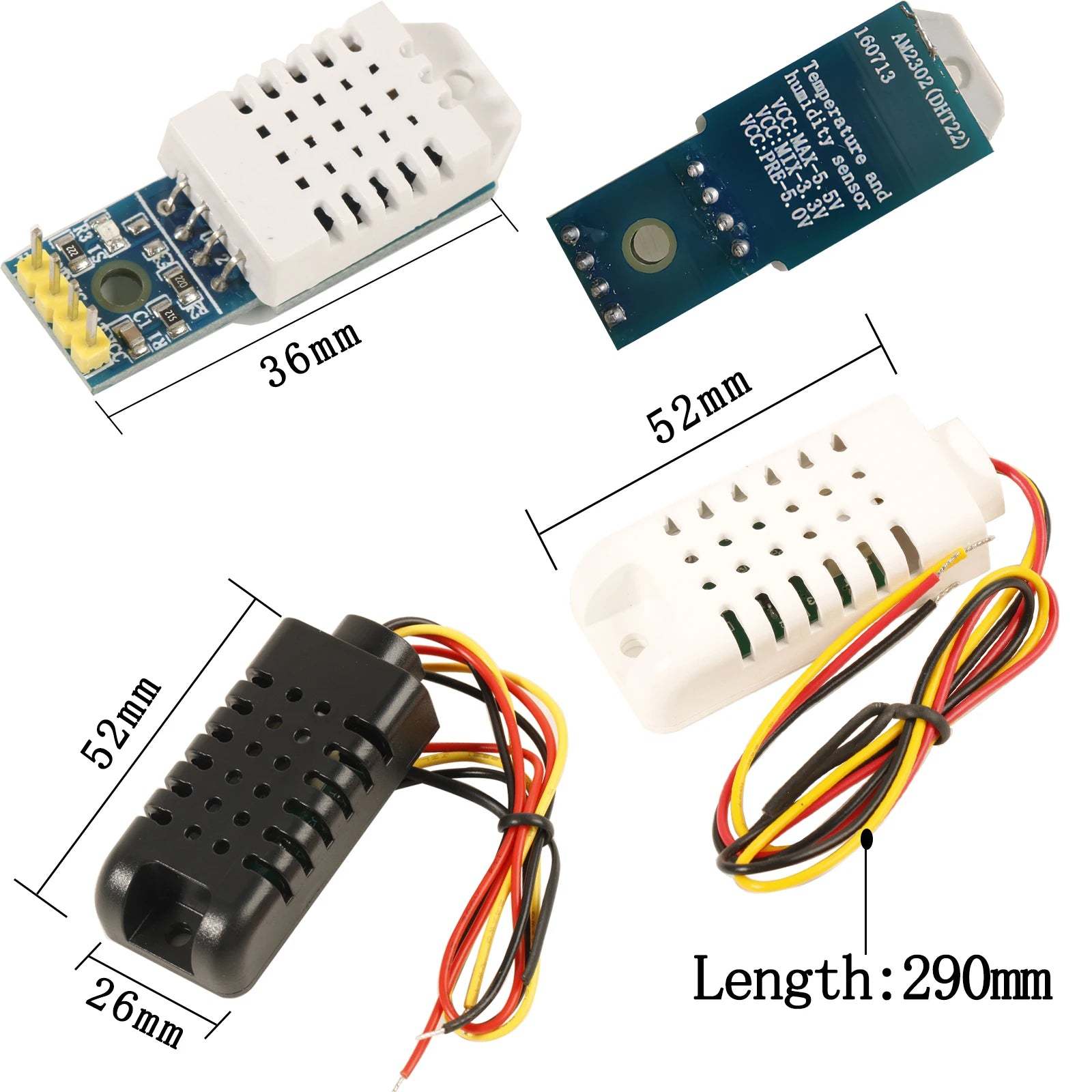 Digital Temperature Humidity Sensor Module Board + PCB For Arduino Ultra-low Power High Precision DHT11 DHT22 AM23