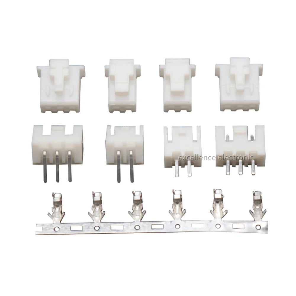 10Sets XHB 2.54MM Connector with Buckle Hole Though Type 2/3/4/5/6/7/8/9/10 Pin Straight /Curved Pin+Housing+Crimp Terminal Kits