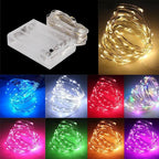 1M 2M 3M 5M Copper Wire LED String lights Holiday lighting Fairy Garland For Christmas Tree Wedding Party Decoration