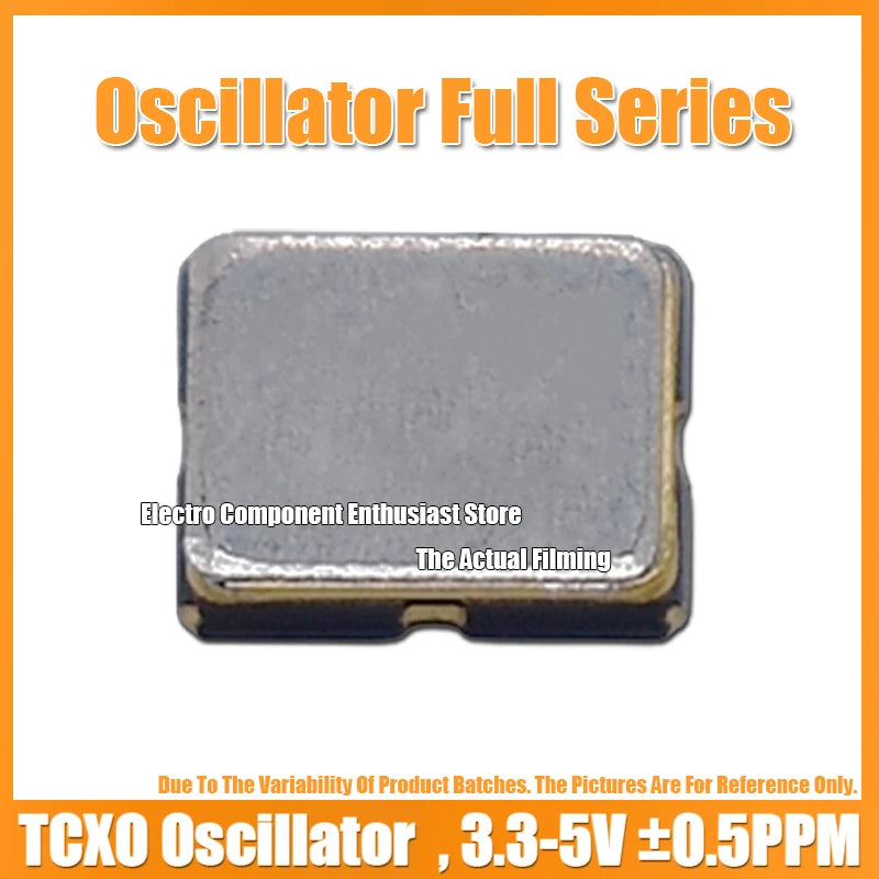 (5PCS) 25M 25MHZ 25.000MHZ 3225 TCXO 3.2X2.5MM Temperature Compensated Crystal Oscillator ±0.5PPM High-Precision CMOSECB