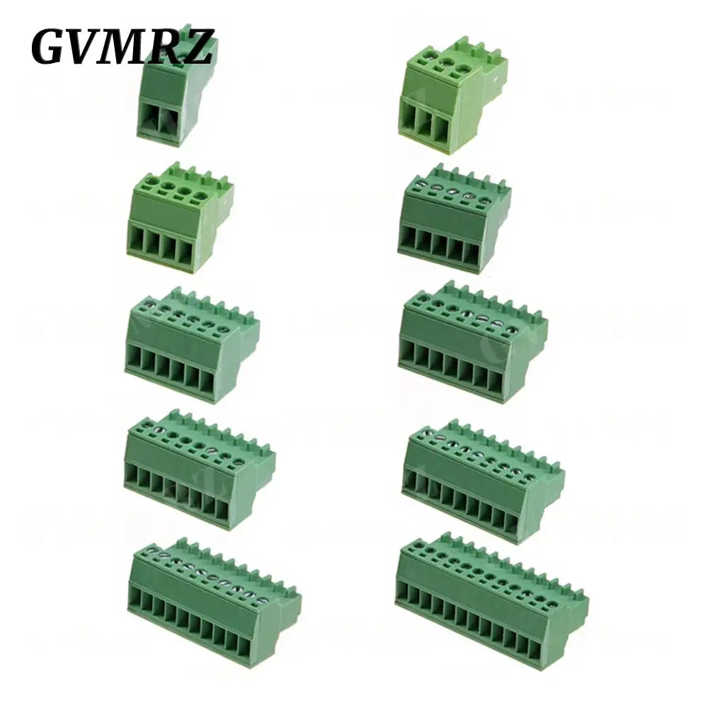 5Set/lot 15EDG 2.54mm PCB Seal Screw Terminal Block 2 ~ 12 Pin KF15EDG 2.54 Male Plug + Female Socket Pin Header Wire Connector