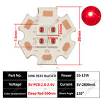 10W High Power LED Chip IR Infrared 660nm 680/730/760/810/850nm 12W 3535 Bead 2V 4V 8V 700/1400/2800mA For Night Vision Security