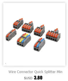 Mini Wire Electrical Connector Boxed 222 LED Strip Lighting Quick Connectors Universal Compact Conductor Push-in Terminal Blocks