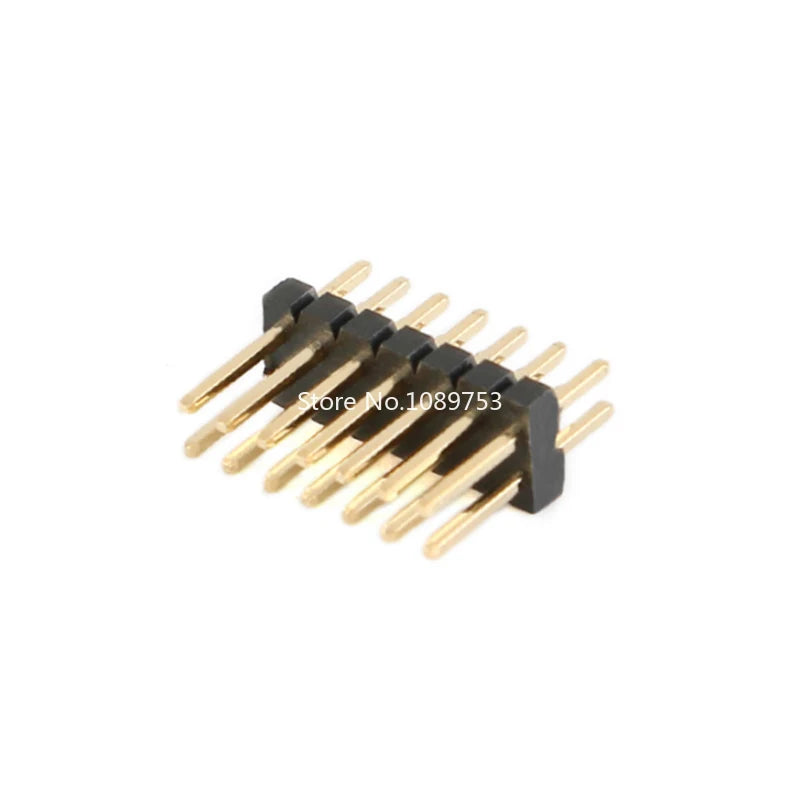 10Pcs 1.27mm Pitch 2x3-40P Male Pin Header Connector, Double Row Through Hole PCB Breakaway Header Strip