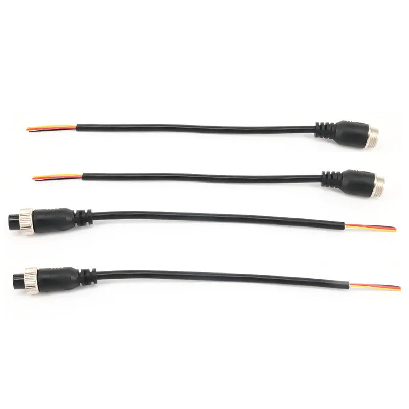 1/3/5/10/15/20M 4 Pin core male to female Aviation Extension Video connector power Cable for car Truck Bus Monitor Camera wire