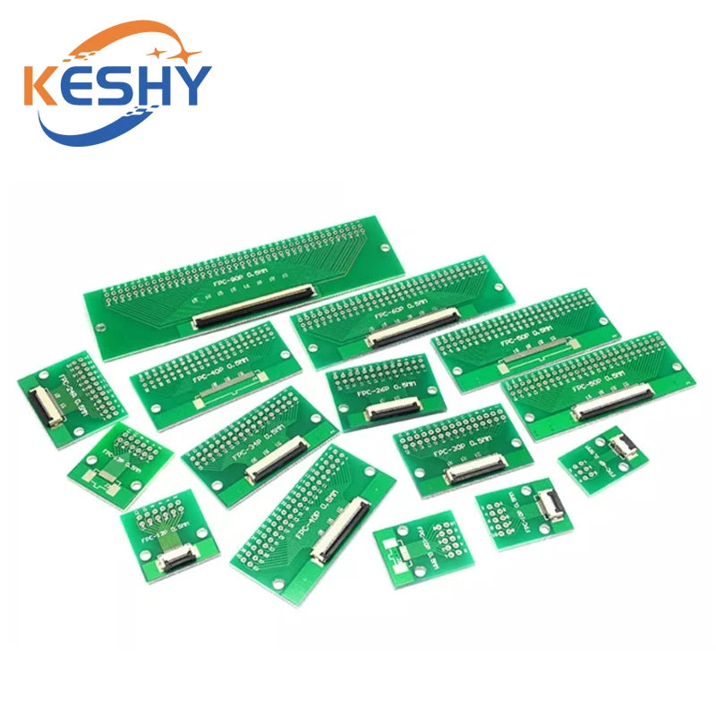 FPC/FFC Flat Cable Transfer Plate FPC FFC Adapter Board Directly Inserted DIY 0.5mm 1.0mm Spacing Connector 6P 8P 10P 20P 30-60P
