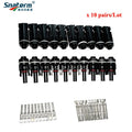 10 pairs/ Solar Photovoltaic Connector Male Female Solar Panel Waterproof Plug and Tool For Inverter M12 Thread 1000V 30A Cable