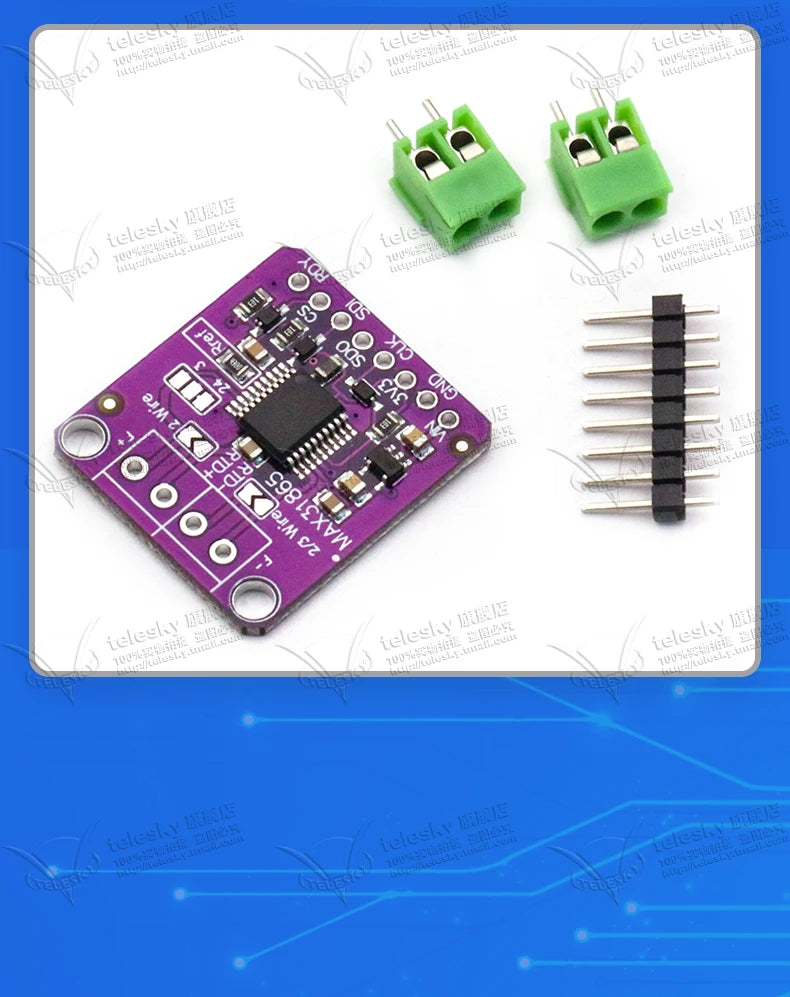 1PCS MAX31865 Temperature Sensor Module GY-MAX31865 RTD Digital Conversion Module Electronic DIY Board PT100-PT1000 for Arduino