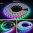 DC5V WS2812B WS2813 Individually Addressable RGBIC Led Strip DC12V WS2811 WS2815 5050 30/60/144Pixels/Leds/m Smart LED Light