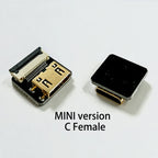 1PCS Ribbon FPV HDMI-Compatible Connector Flexible Flat Cable Raspberry Pi 4 Micro HDMI to HDMI/Mini HDMI Female 90 Degree FFC