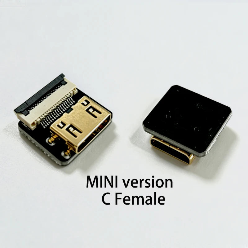 1PCS Ribbon FPV HDMI-Compatible Connector Flexible Flat Cable Raspberry Pi 4 Micro HDMI to HDMI/Mini HDMI Female 90 Degree FFC
