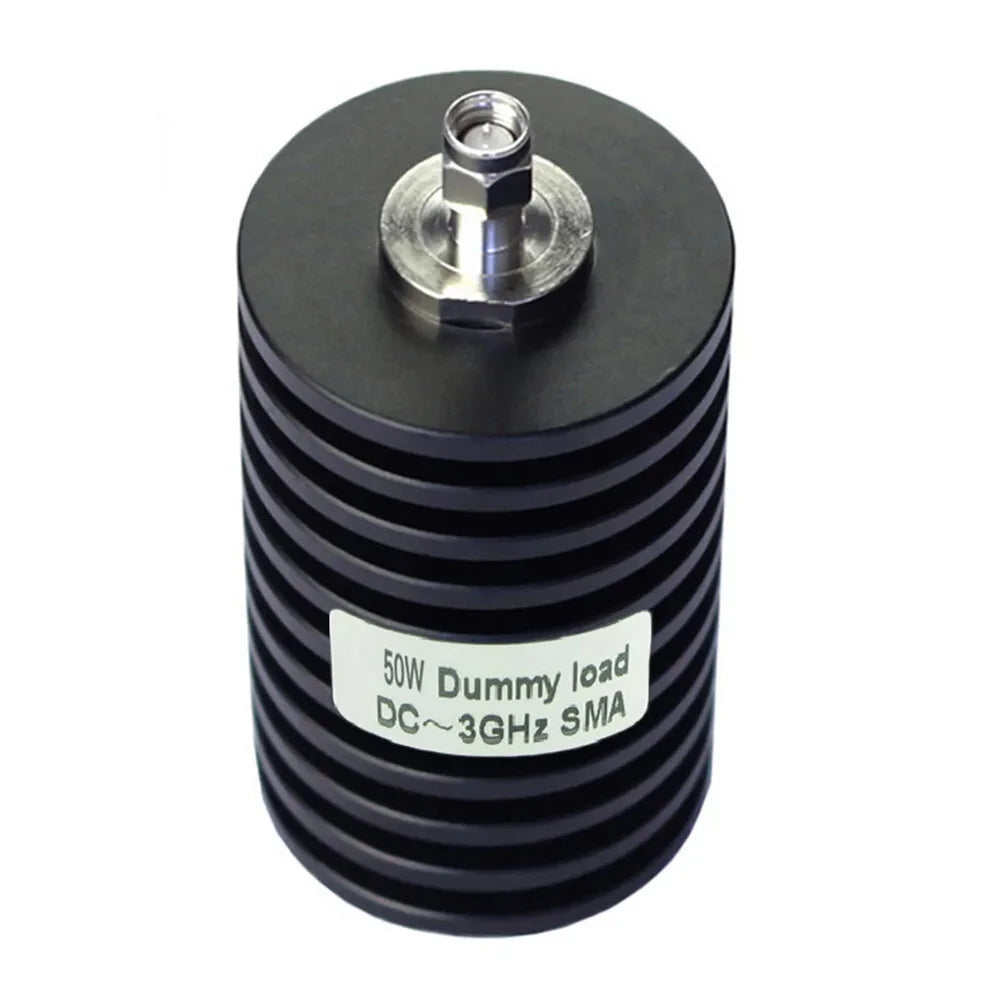RF Coaxial Dummy Load Resistor SMA Male Plug Connector 5-100W 50Ω DC-3GHz Round 5W 10W 25W 50W 100W Electrical Equipment
