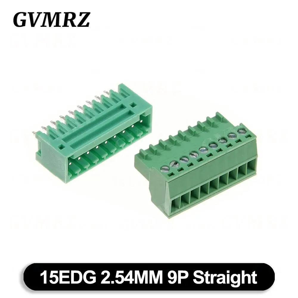 5Set/lot 15EDG 2.54mm PCB Seal Screw Terminal Block 2 ~ 12 Pin KF15EDG 2.54 Male Plug + Female Socket Pin Header Wire Connector