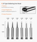 Handif 900M Soldering Iron Tips Lead-Free Pure Cooper Soldering Station Sting 900m Fit 936/937/938/969 Solder Station