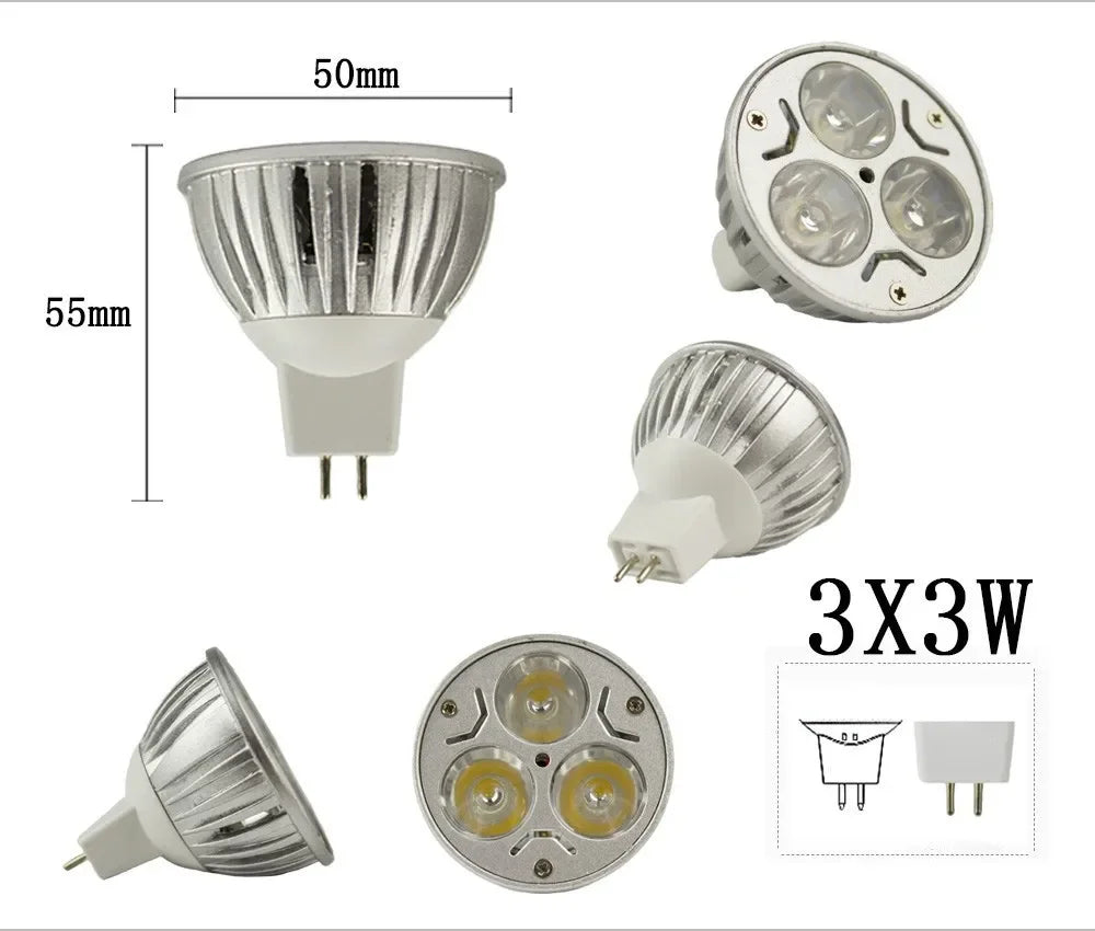 1X 10X GU 10 Led Spotlight GU10 LED Lamp 9W 12W 15W 220V Red Green Blue Yellow Lampada MR16 12V Bulb Light Spot Candle Luz